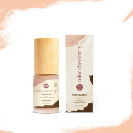 color chemistry liquid foundation luminous natural finish buildable coverage enriched with rosehip green tea certified organic 30 ml pearl fn01