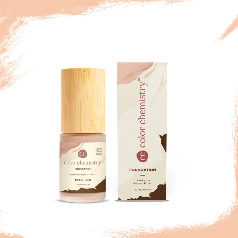 color chemistry liquid foundation luminous natural finish buildable coverage enriched with rosehip green tea certified organic 30 ml pearl fn01