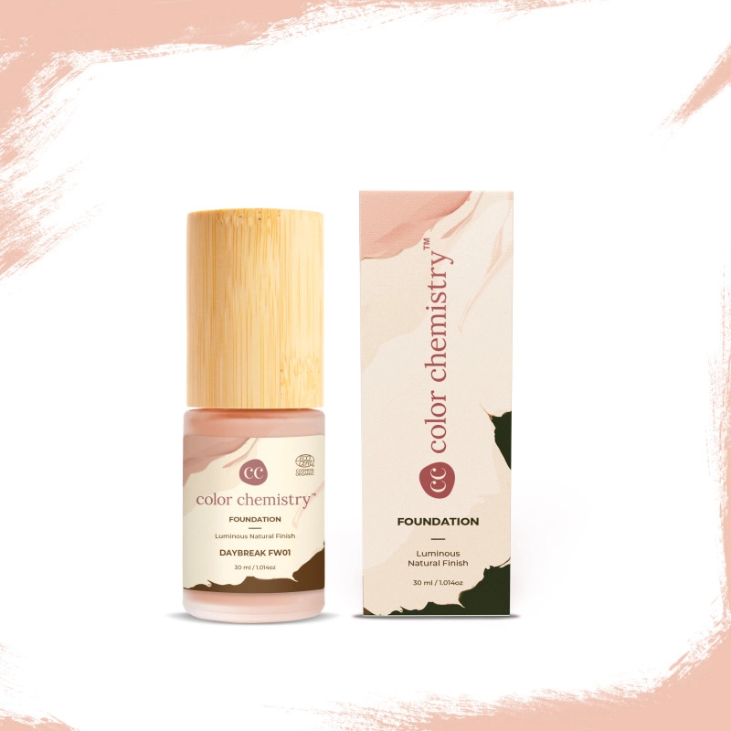 color chemistry liquid foundation luminous natural finish buildable coverage enriched with rosehip green tea certified organic 30 ml daybreak fw01