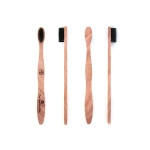 neem toothbrush handmade handle charcoal infused bristles antibacterial properties pack of 1