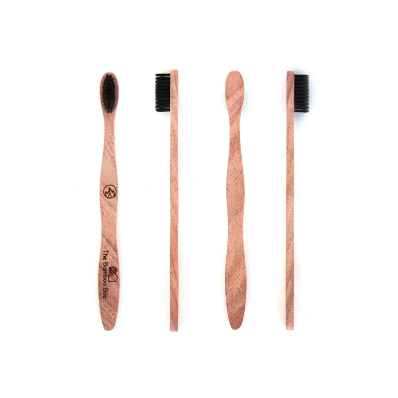 neem toothbrush handmade handle charcoal infused bristles antibacterial properties pack of 2
