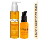 natural vibes ayurvedic vitamin c brightening skin care regime with 1 vitamin c face wash 120 ml and 1 vitamin c face serum 30 ml 2