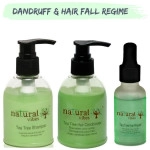 natural vibes ayurvedic tea tree hairfall dandruff regime with hair serum 30 ml shampoo 150 ml conditioner 150 ml 2