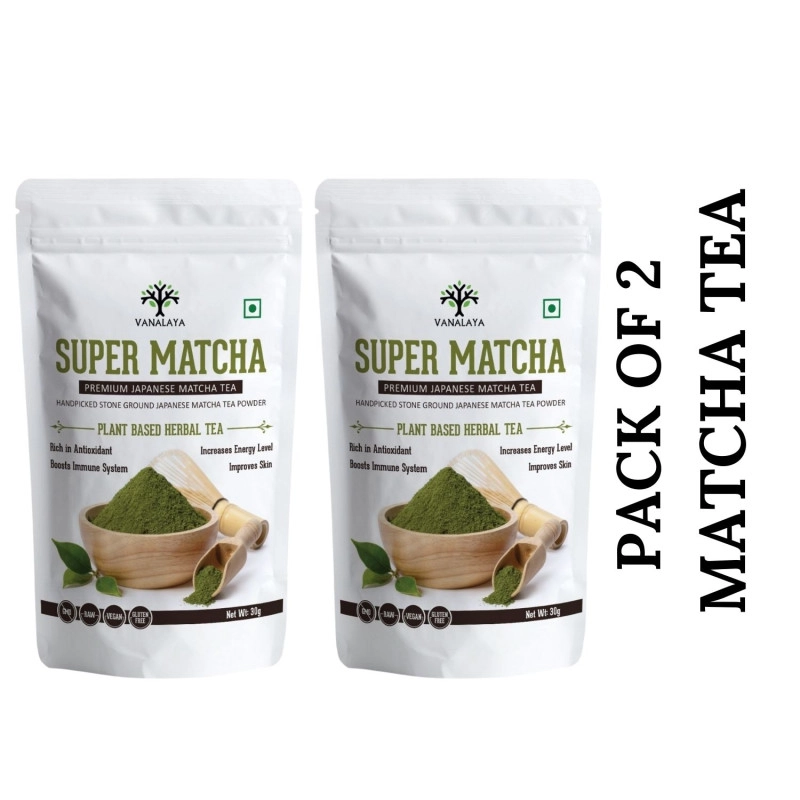 vanalaya organic japanese matcha green tea for weight loss boost energy increases focus 30gm pack of 2