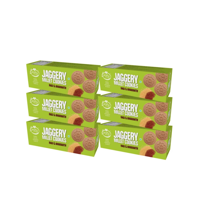 pack of 6 ragi amaranth jaggery cookies