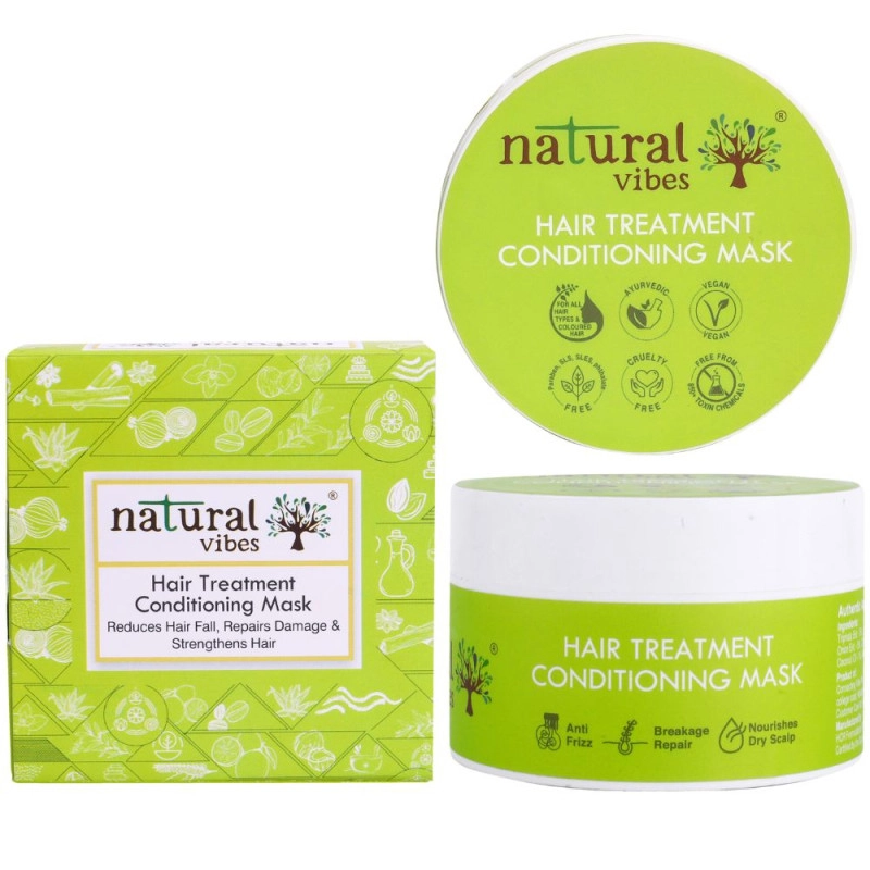 natural vibes hair treatment conditioning mask 100 g with onion coconut reduces hair fall repairs damage strengthens hair