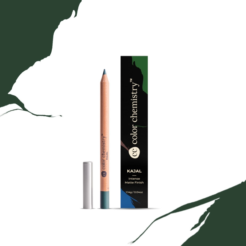 color chemistry organic kajal intense matte finish one stroke application certified organic 1 14g moss kj05