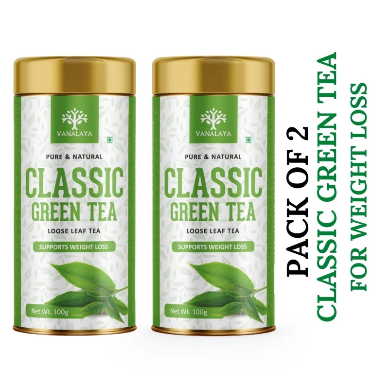 vanalaya classic green tea for weight loss loose leaf green tea tin 100 gm copy