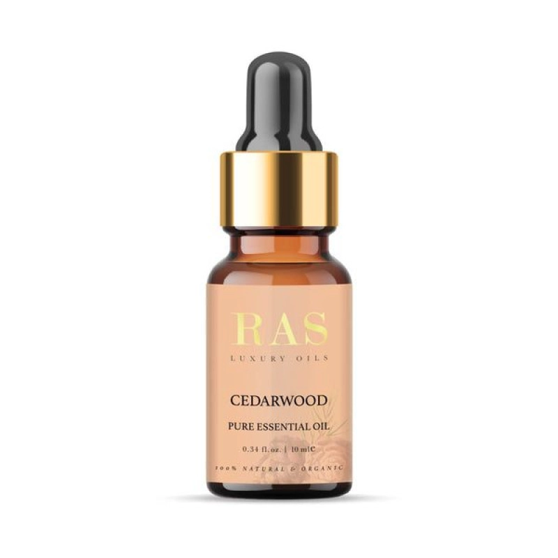 ras luxury oils cedarwood pure essential oil 10 ml