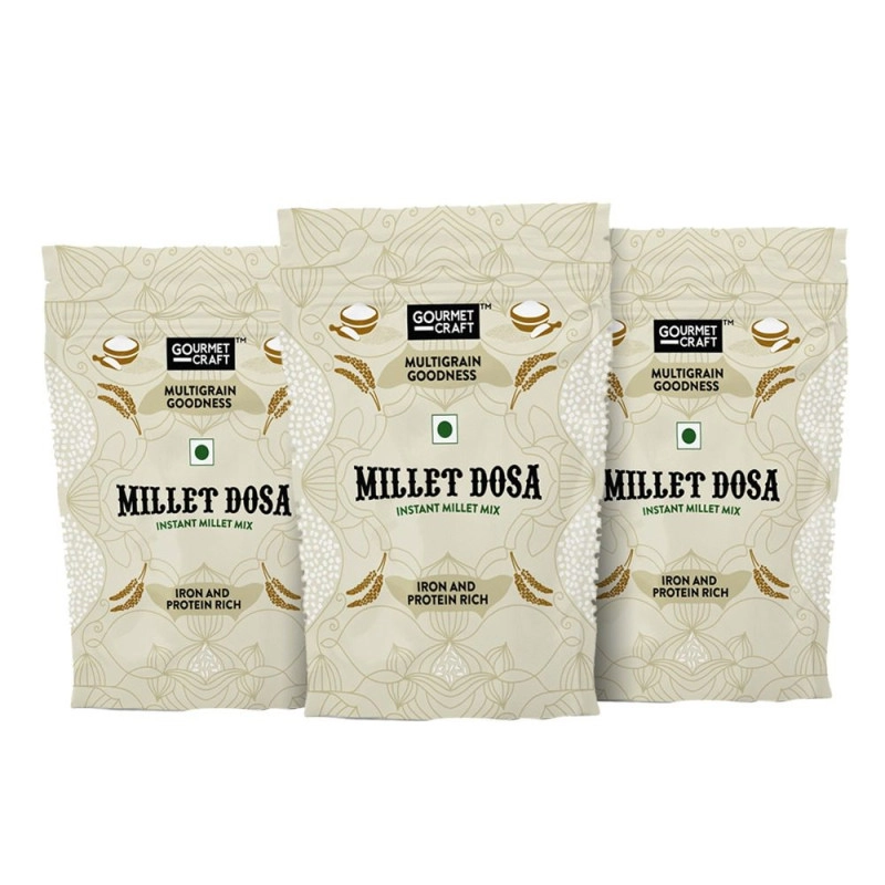 gourmet craft protein rich breakfast millet dosa 3 packs250 gm each