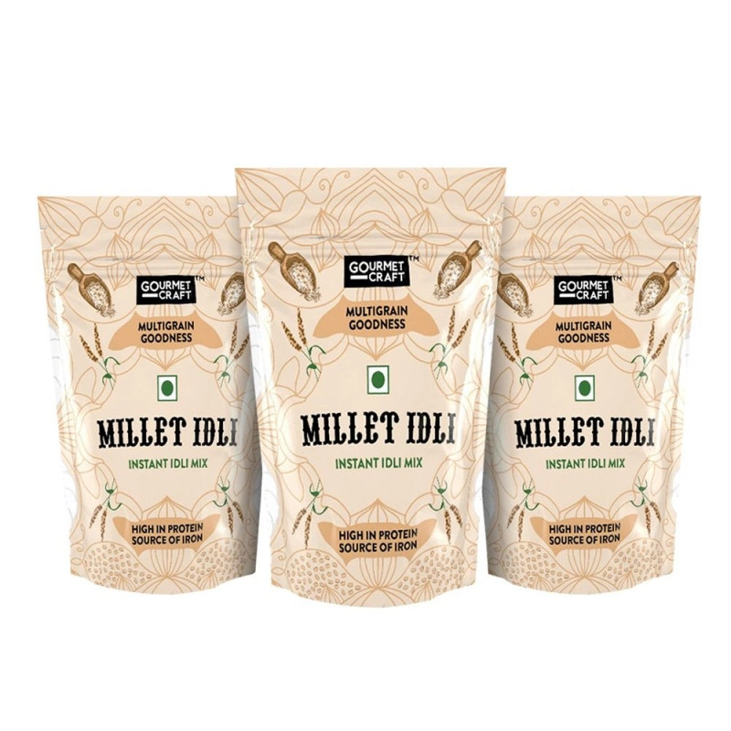 gourmet craft protein rich breakfast millet idli 3 packs250 gm each