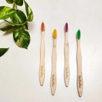 natural bamboo toothbrush pack of 4 assorted
