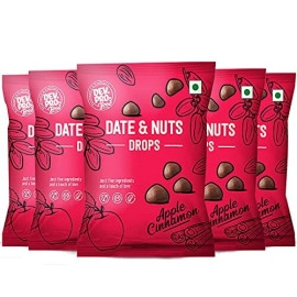 dev pro date and nuts drops healthy snack with high fiber gluten free vegan apple cinnamon 40g pack of 5
