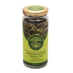 glenberg ashwagandha green tea with mint green tea infused with ashwagandha provides instant energy free premium wooden spoon 50 gm 25 cups