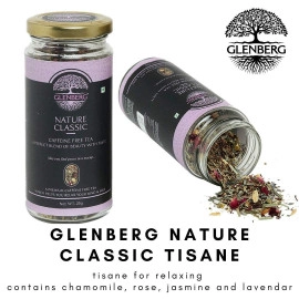 glenberg nature classic tea caffeine free floral tea for relaxing with chamomile 50 gm 30 90 cups if reused