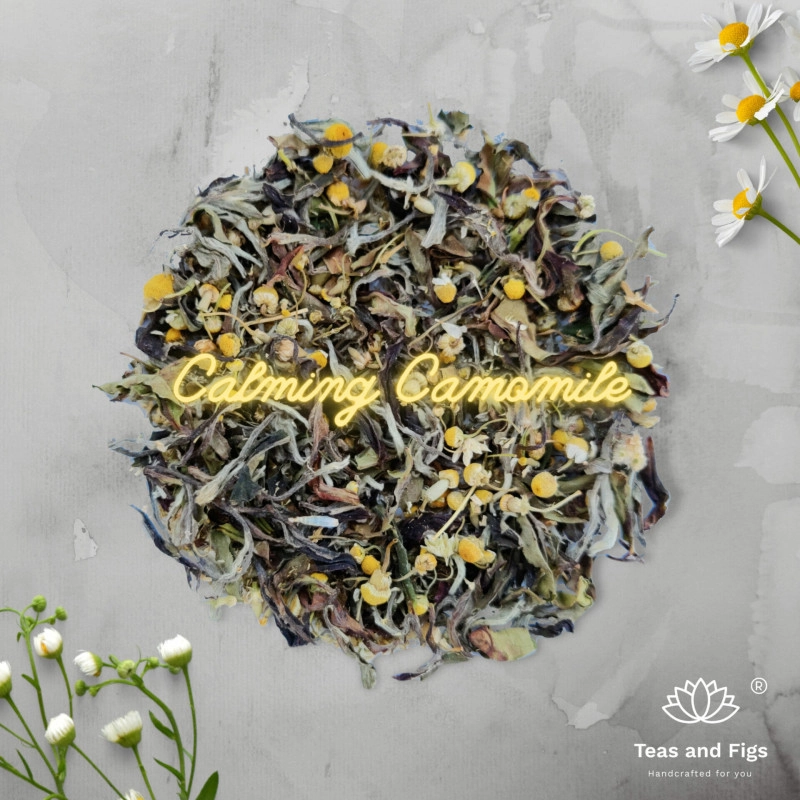 calming camomile premium artisanal tea