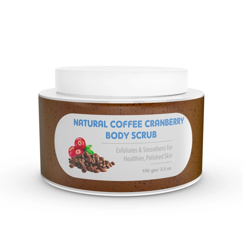 natural cranberry coffee body scrub with mono carton 100 gm
