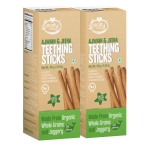 pack of 2 whole wheat ajwain jaggery teething sticks 150g x 2