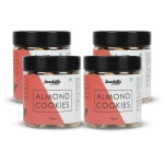snackible almond cookies pack of 4 4x70gm