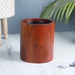 curvy wastebasket from mahogany collection