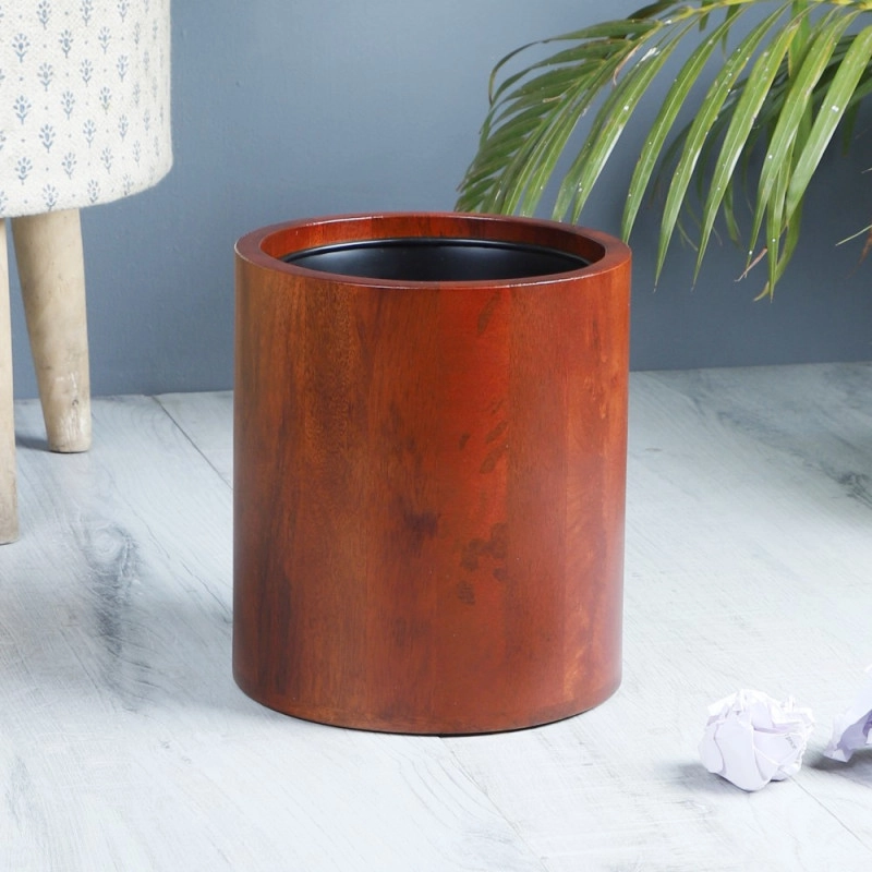 curvy wastebasket from mahogany collection