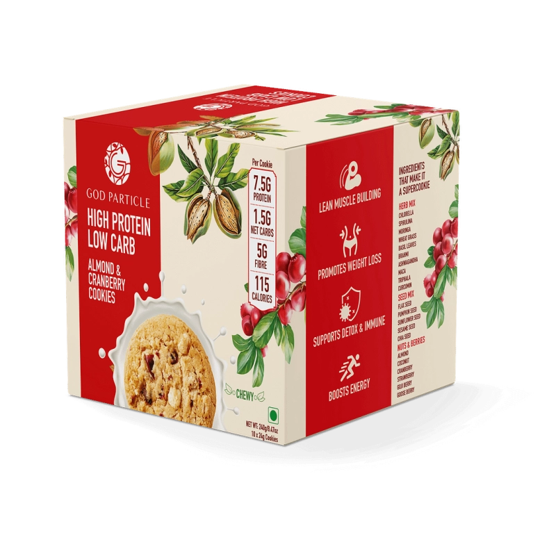 high protein low carb almond cranberry cookies