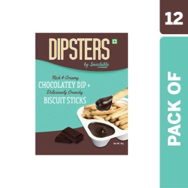 chocolatey dip with biscuit sticks pack of 12 12x30gm