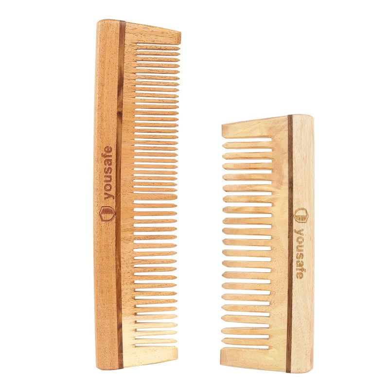 yousafe neem wood combs set of 2