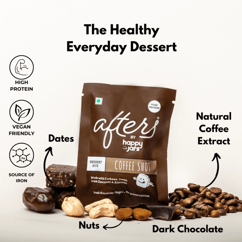happy jars afters healthy dessert bite coffee shot 175g