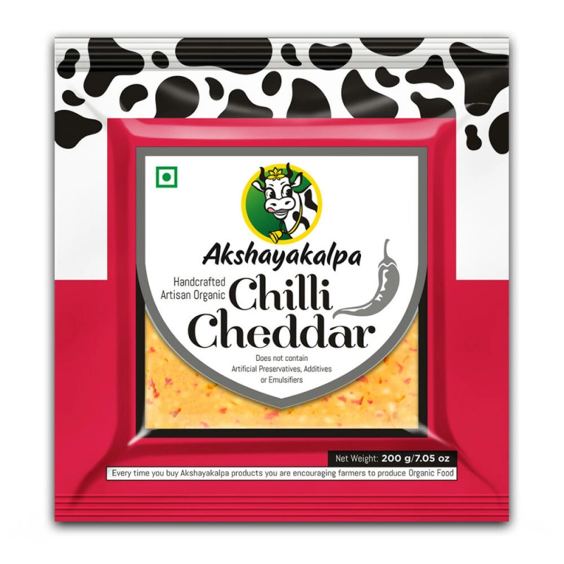 akshayakalpa organic cheddar chilli 200 grams