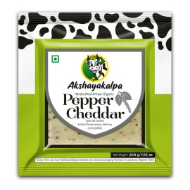 akshayakalpa organic cheddar pepper 200 grams