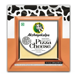 akshayakalpa organic mozzarella pizza cheese 200 grams