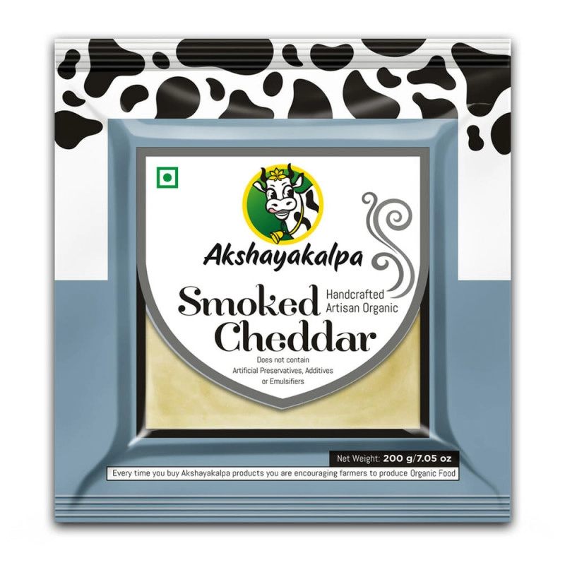 akshayakalpa organic cheddar smoked 200 grams