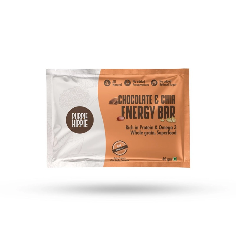 chocolate chia energy bars 40g x 6