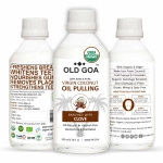 old goa oil pulling mouthwash with clove certified organic pharma grade vegan stops bad breath whitens teeth strengthens gums natural oral detox zero alcohol 200 ml