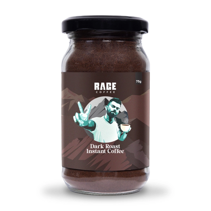 rage coffee 75 gms dark roast premium arabica instant coffee boldest smoothest tastiest all natural coffee