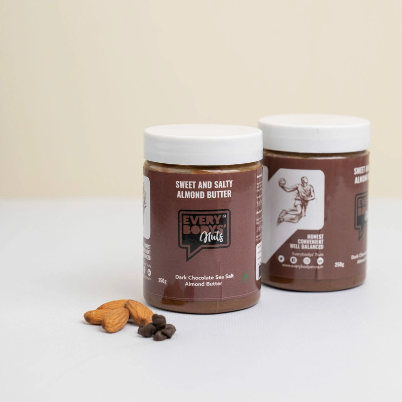 sweet and salty almond butter dark chocolate sea salt
