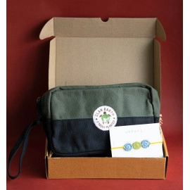 rakhi gifts for him dopp kit and rakhi