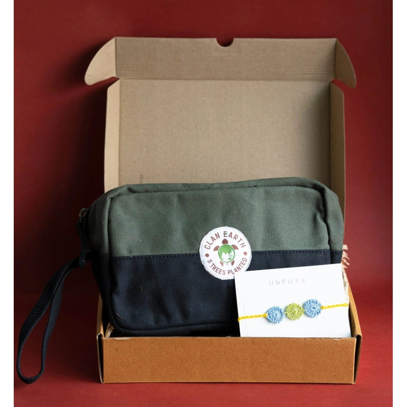 rakhi gifts for him dopp kit and rakhi