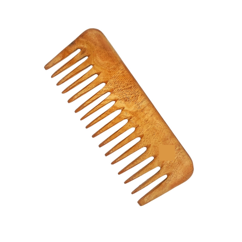 elegant neem wood comb detangler handcrafted