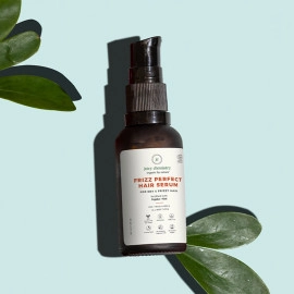 juicy chemistry frizz perfect hair serum for dry frizzy hair made with jojoba oat certified organic 30 ml