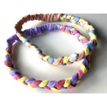 hand braided rainbow hairbands set of 2