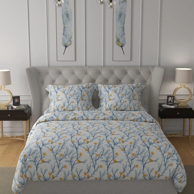 swaas 100 pure cotton fresh little birdie bedsheet set