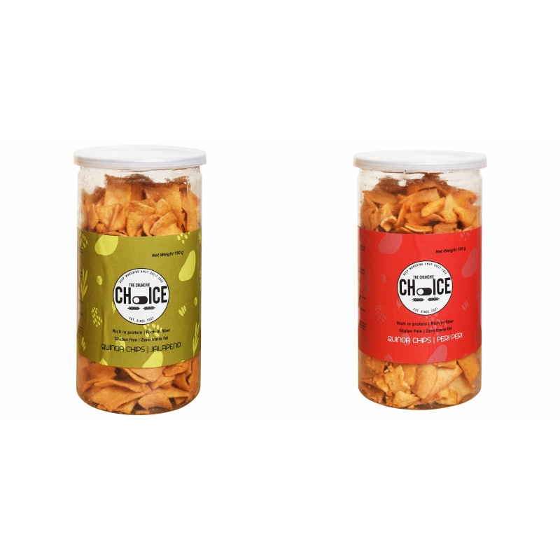 the crunchie choice healthy jalapeno quinoa chips and peri peri quinoa chips superfood healthy snack