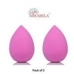 mirabela makeup blender sponge applicator pink pack of 2