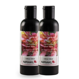 ayurvedic hair spa value pack nirakle neelibringadi hair oil pack of 2 100 ml x 2