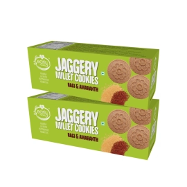 pack of 2 organic ragi amaranth jaggery cookies 150g x 2