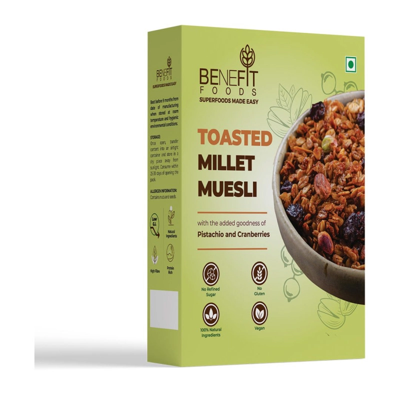 toasted millet muesli pistachio cranberries