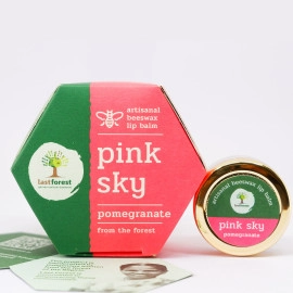 last forest artisanal handmade beeswax lip balm pomegranate