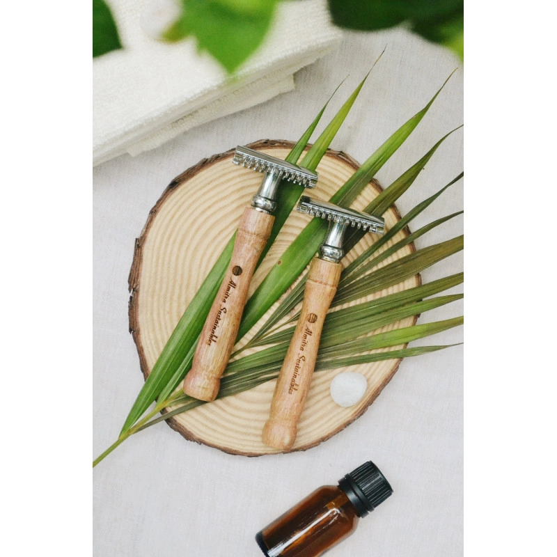 reusable bamboo safety razor double edged pack of 2